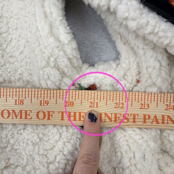 Handmade Sherpa Patchwork Vest Womens XL Wool Funky Artsy Hippie Boho Gypsy 70s - Picture 11 of 11